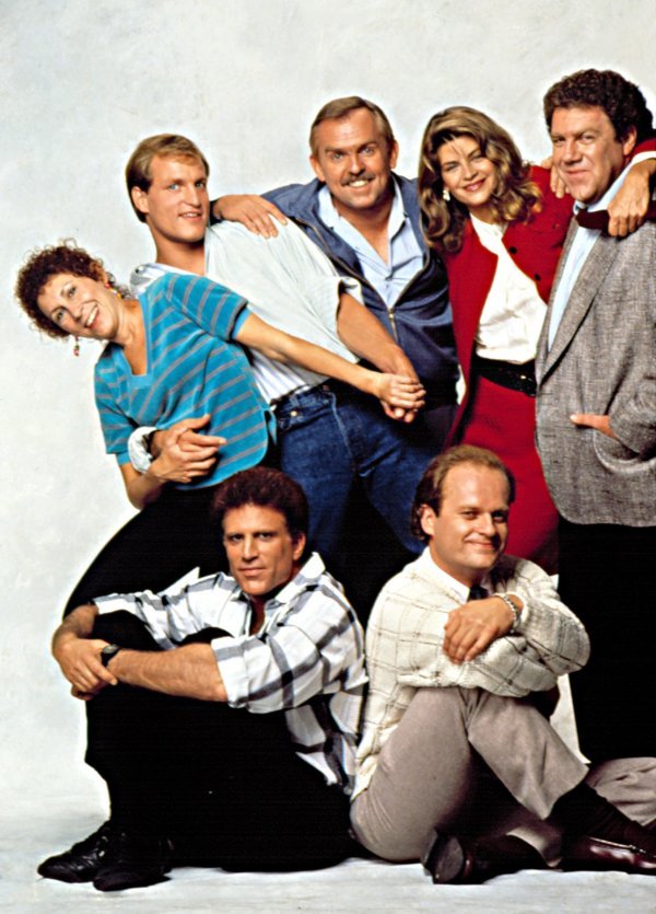 Ekipa serije 'Kafića Uzdravlje': Kirstie Alley, Ted Danson, Woody Harrelson, Kelsey Grammer, Rhea Perlman, John Ratzenberger, John Wendt