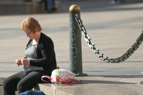 Umirovljenica na Trgu bana Jelačića