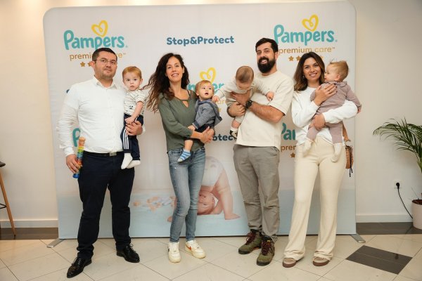 Influencerice s djecom - Kate Homecooking i Mako te dva oca s djecom, Damir i Ivan_Pampers Baby Fitness