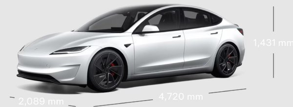 Tesla Model 3 Performance: dimenzije