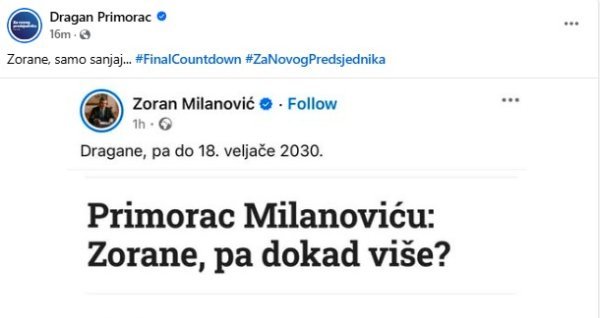 Primorac odgovorio Milanoviću