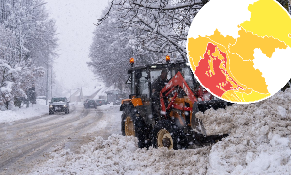 Upaljen meteoalarm: Bura, poledica, a ponegdje i do 20 cm snijega