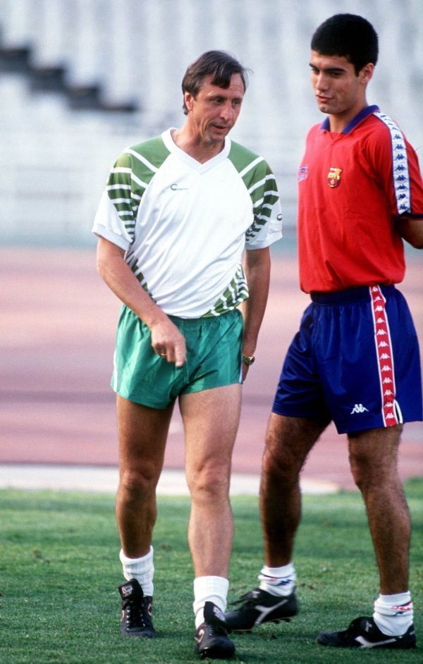 Johan Cruyff i Pep Guardiola u Barceloni 1994.