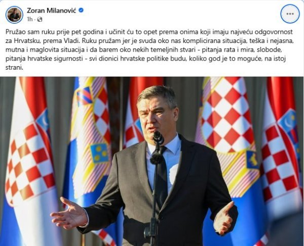 Zoran Milanović poslao poruku Andreju Plenkoviću