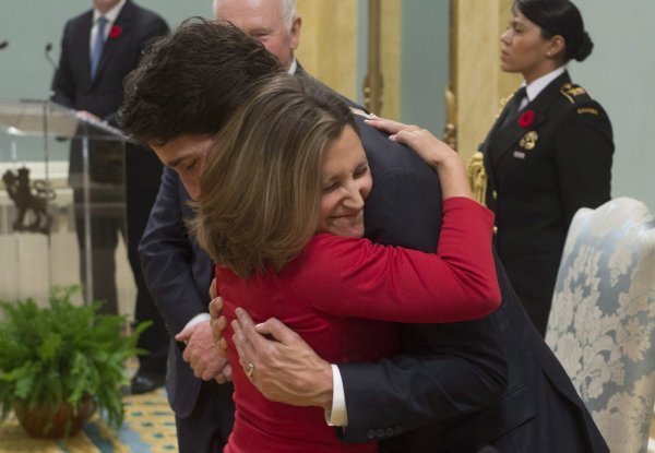 Justin Trudeau i Chrystia Freeland 2015. 