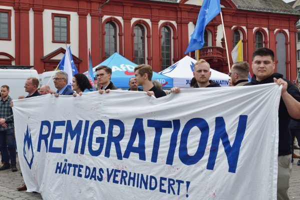 Prosvjed AfD-a i Mlade alternative nakon napada nožem na kritičara islama Michaela Stürzenbergera (Mannheim, lipanj 2024.)