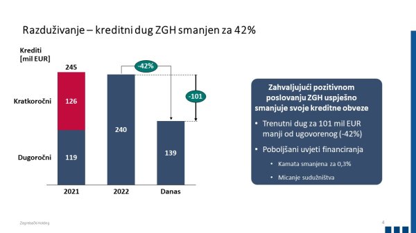 Kreditna zaduženja Holdinga