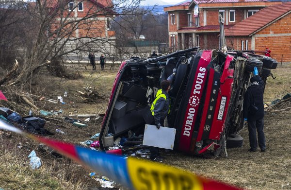 Izlijetanje autobusa kod mjesta Laskarci