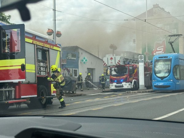 Požar na Savskoj cesti, vatrogasci na terenu