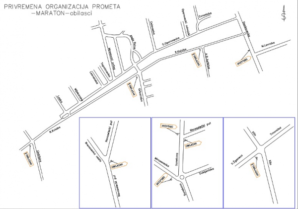 Karta obilaznih pravaca MUP - detaljnije na mup.hr