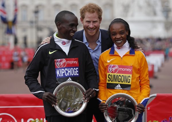 Eliud Kipchoge, princ Harry i Jemima Sumgong