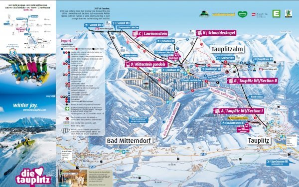 Karta skijališta Tauplitz Die Tauplitz