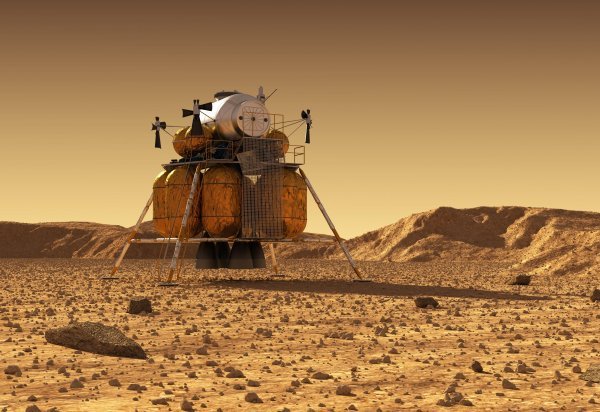 Prikaz slijetanja interplanetarnog modula na Mars