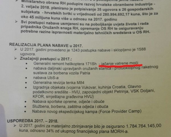 U MORH-u tvrde da remont transportnih helikoptera Mi-171Sh jača vatrenu moć