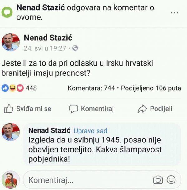 Status Nenada Stazića