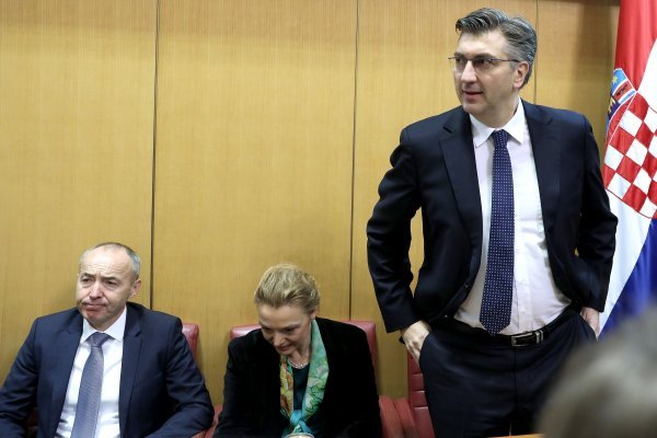 Damir Krstičević, Marija Pejčinović Burić i Andrej Plenković